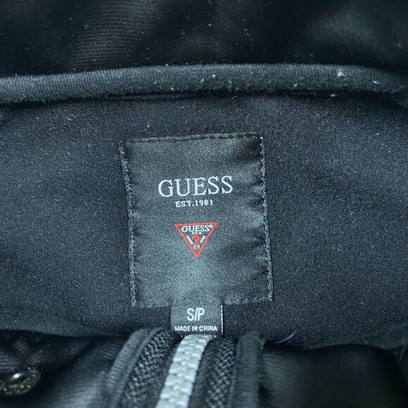 Guess Jacket Black/Gray Full Zip Long Sleeve Active Track Jacket Size Small - Picture 3 of 5